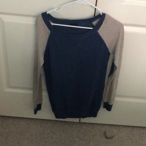 Blue and beige sweater